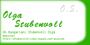 olga stubenvoll business card